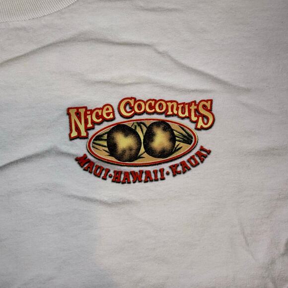 Nice Coconuts Maui Hawaii Kauai slim fit casual cropped tshirt womens Small - Picture 3 of 7